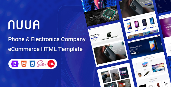 Nuua - Phone Electronics Company and eCommerce HTML Template